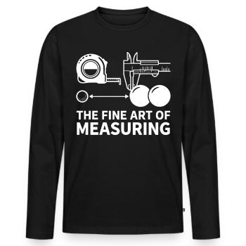 The Fine Art of Measuring Boule Petanque - Men's Premium Organic Long Sleeve Shirt - black - Front - Nico (187cm)