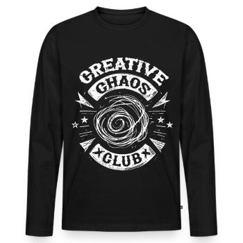 Scribble Doodle Drawing - Men's Premium Organic Long Sleeve Shirt - black - Front - Nico (187cm)