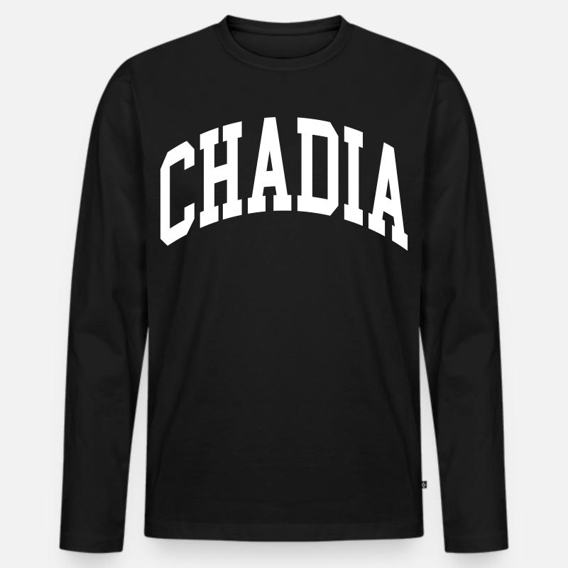 Chadia - Männer Premium Bio Langarmshirt - Schwarz