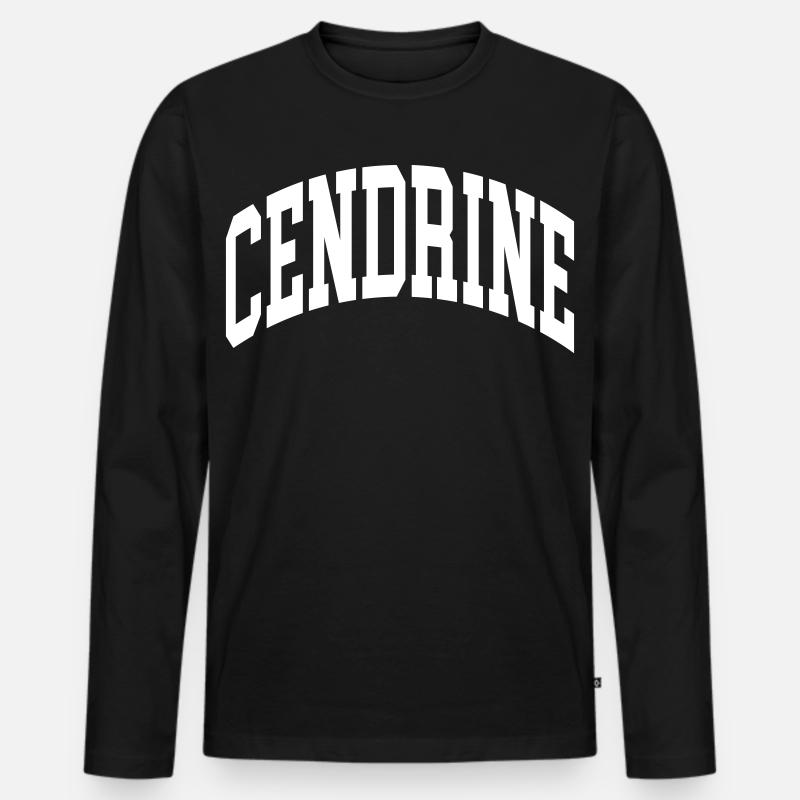 Cendrine - Männer Premium Bio Langarmshirt - Schwarz