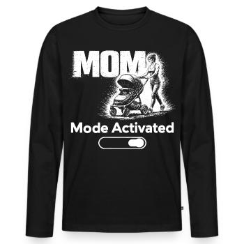 Mom Mode Activated Shirt New Mom Baby Stroller - Men's Premium Organic Long Sleeve Shirt - black - Front - Nico (187cm)
