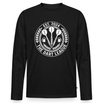 La Ligue de fléchettes créée en 2024 - T-shirt manches longues Premium bio Homme - noir - Devant - Nico (187cm)