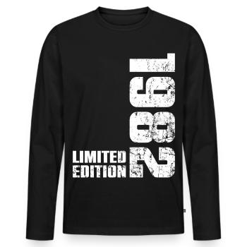 Cadeau d'anniversaire 44 ans 1982 Homme Femme - T-shirt manches longues Premium bio Homme - noir - Devant - Nico (187cm)
