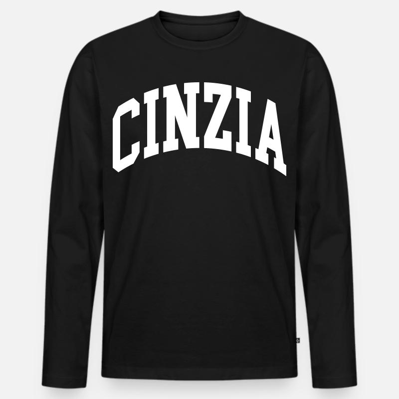 Cinzia - Männer Premium Bio Langarmshirt - Schwarz