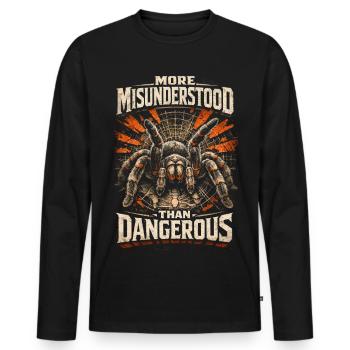 Tarantula More Misunderstood - Men's Premium Organic Long Sleeve Shirt - black - Front - Nico (187cm)