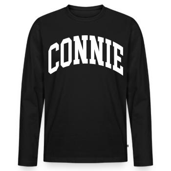 Connie - T-shirt manches longues Premium bio Homme - noir - Devant - Nico (187cm)