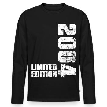 22 Year Anniversary Gift 2004 Man Woman - Men's Premium Organic Long Sleeve Shirt - black - Front - Nico (187cm)