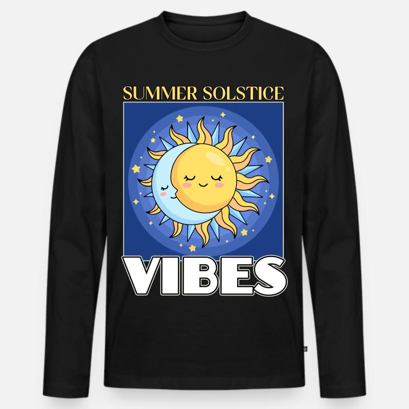 Litha Pagan Solstice d’été Midsommar - T-shirt manches longues Premium bio Homme - noir