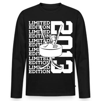 LIMITED EDITION 2013 EISHOCKEY 13. GEBURTSTAG - Men's Premium Organic Long Sleeve Shirt - black - Front - Nico (187cm)