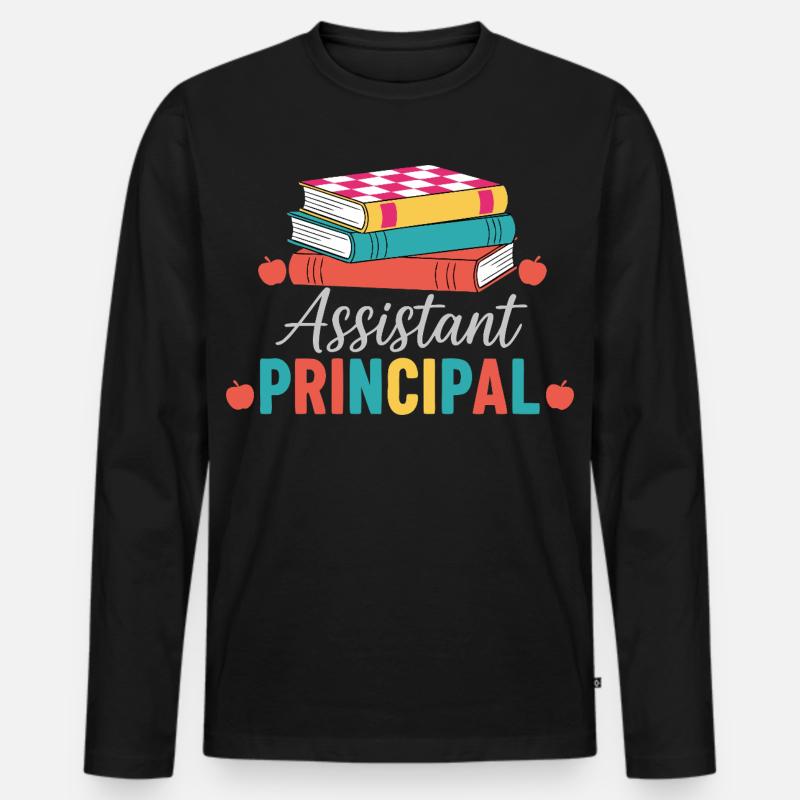 Konrektor Assistant Principal Bücher - Männer Premium Bio Langarmshirt - Schwarz