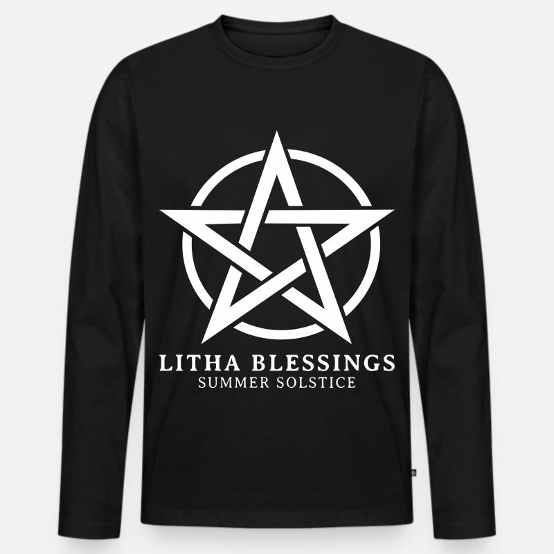 Litha Pagan Solstice d’été Midsommar - T-shirt manches longues Premium bio Homme - noir