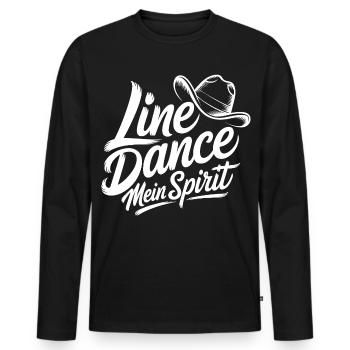 Line Dance Mein Spirit - T-shirt manches longues Premium bio Homme - noir - Devant - Nico (187cm)