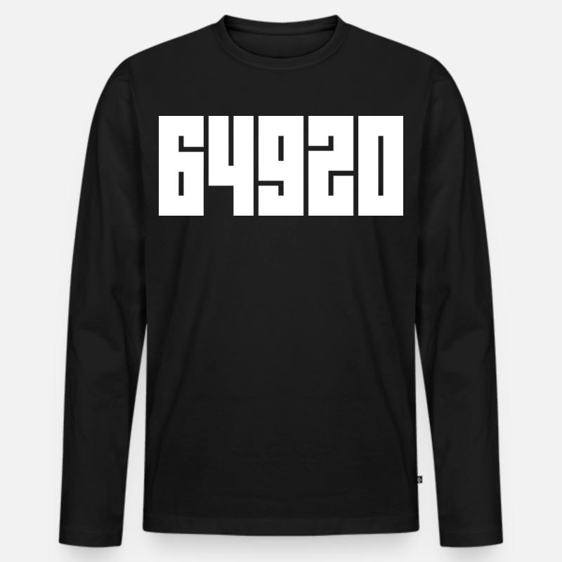 64920 Piła. Code postal de Piła - T-shirt manches longues Premium bio Homme - noir