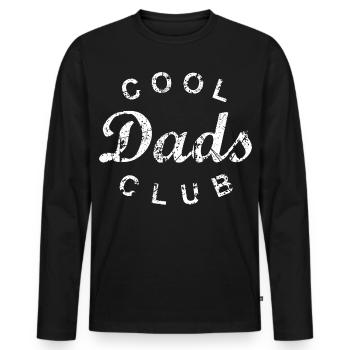 Cadeau de fête des pères du Cool Dads Club - T-shirt manches longues Premium bio Homme - noir - Devant - Nico (187cm)
