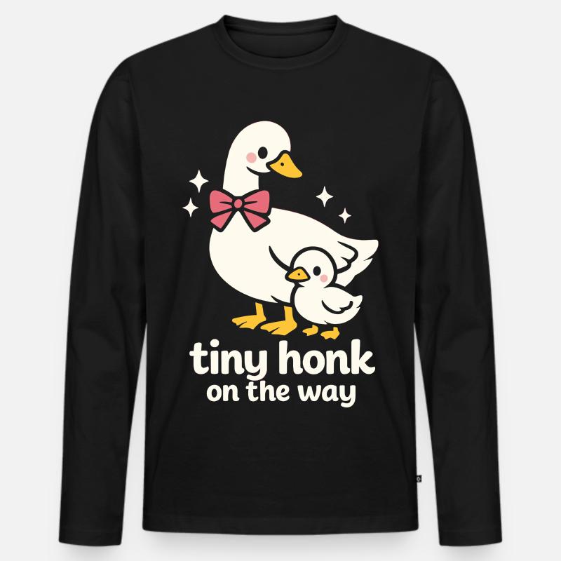 Tiny Honk - Männer Premium Bio Langarmshirt - Schwarz