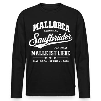 MALLE 2026 Les frères de l’alcool sont de retour sur le Malle 26 - T-shirt manches longues Premium bio Homme - noir - Devant - Nico (187cm)