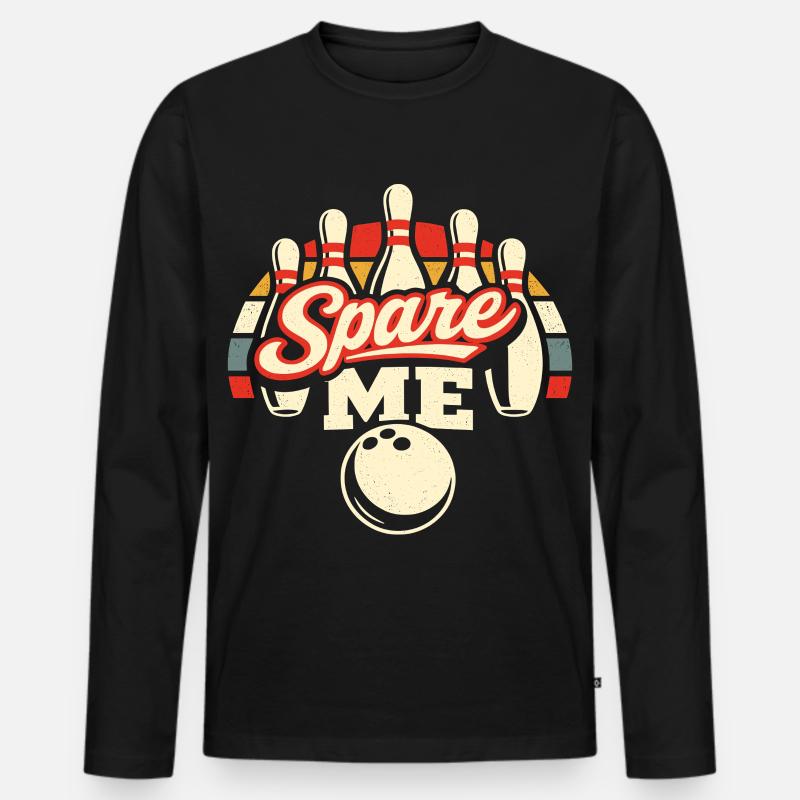 Spare Me - Männer Premium Bio Langarmshirt - Schwarz