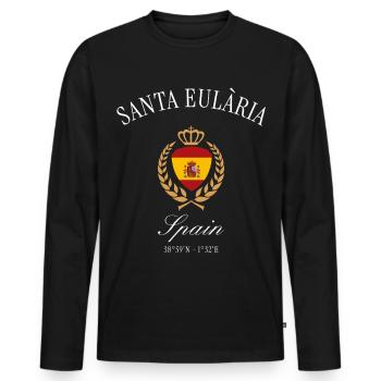 Santa Eulària Ibiza Spanien – Reise Souvenir - Männer Premium Bio Langarmshirt - Schwarz - Vorne - Nico (187cm)