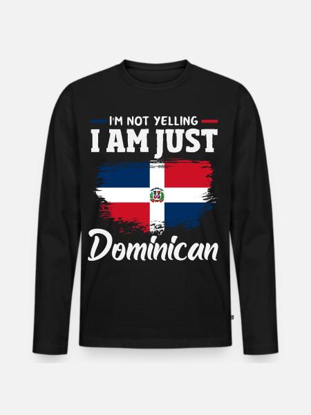 Dominican Republic Flag Dom Rep Pride - Men's Premium Organic Long Sleeve Shirt - black