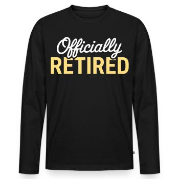 Retired 2026 Funny Retired Graphic Men Retirement - Men's Premium Organic Long Sleeve Shirt - black - Front - Nico (187cm)