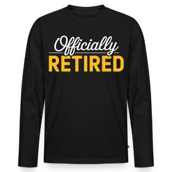 Retired 2026 Funny Retired Graphic Men Retirement - Men's Premium Organic Long Sleeve Shirt - black - Front - Nico (187cm)