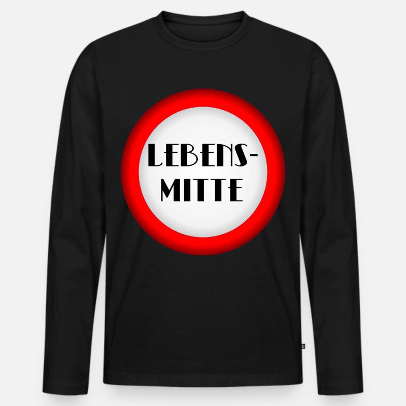 Lebensmitte Menopause - Männer Premium Bio Langarmshirt - Schwarz