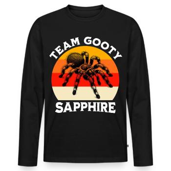 Équipe Gooty Sapphire Tarentula - T-shirt manches longues Premium bio Homme - noir - Devant - Nico (187cm)
