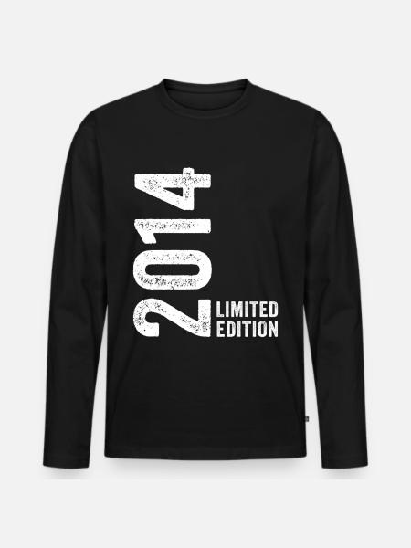 2014 12-Jahres-Jubiläum Limited Edition - Männer Premium Bio Langarmshirt - Schwarz