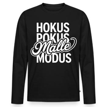 Malle 2026 Hokus Pokus Malle Modus - Männer Premium Bio Langarmshirt - Schwarz - Vorne - Nico (187cm)
