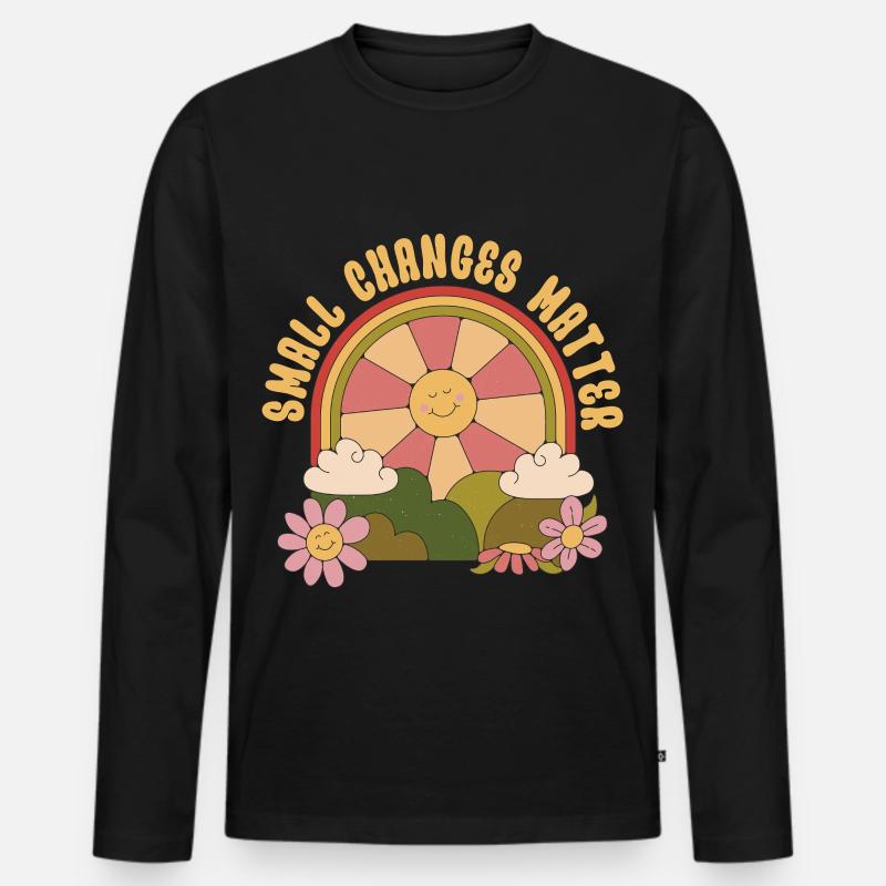 Ökologe Ökologie Small Changes Matter - Männer Premium Bio Langarmshirt - Schwarz