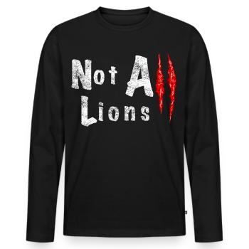 Nicht Alle Löwen 2... - Männer Premium Bio Langarmshirt - Schwarz - Vorne - Nico (187cm)