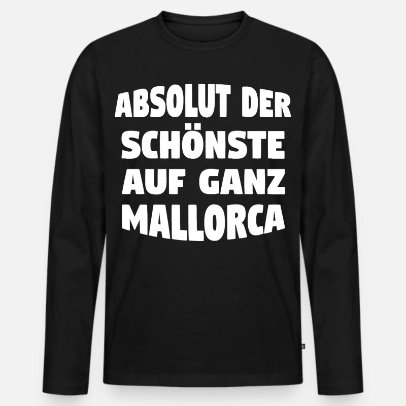 Mallorca Schönste - Männer Premium Bio Langarmshirt - Schwarz