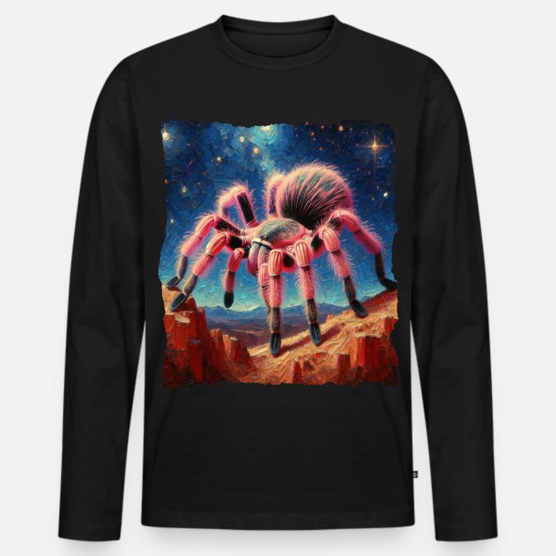 Chile Vogelspinne Starry Night - Männer Premium Bio Langarmshirt - Schwarz