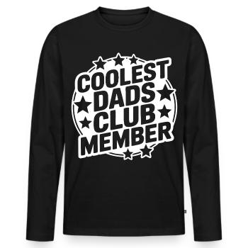 Super Papa Club - T-shirt manches longues Premium bio Homme - noir - Devant - Nico (187cm)