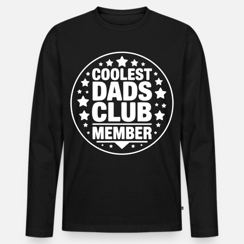Coolster Dad Klub Mitglied - Männer Premium Bio Langarmshirt - Schwarz