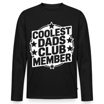 Super Papa Club - T-shirt manches longues Premium bio Homme - noir - Devant - Nico (187cm)