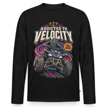 ATV Quad Biking Quad Quad Riders - Men's Premium Organic Long Sleeve Shirt - black - Front - Nico (187cm)
