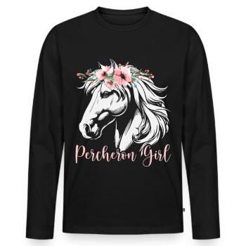  Horse Owner Equestrian Horse Riding Rider - Männer Premium Bio Langarmshirt - Schwarz - Vorne - Nico (187cm)