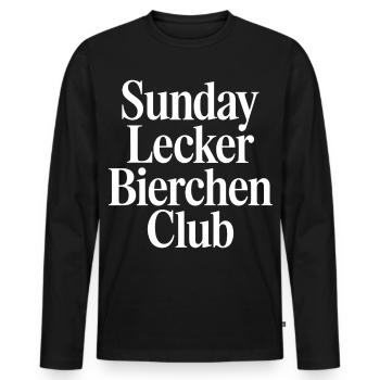 Sunday Lecker Bierchen Club - Männer Premium Bio Langarmshirt - Schwarz - Vorne - Nico (187cm)