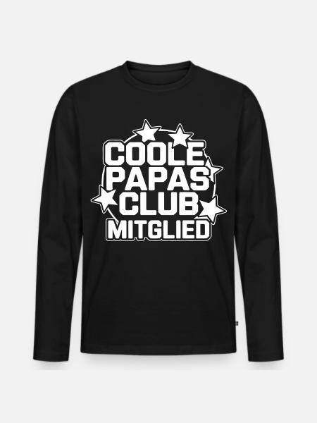 Cool Dad Club Member - Men's Premium Organic Long Sleeve Shirt - black