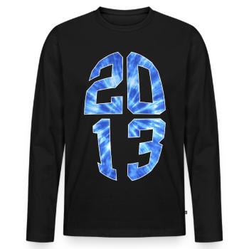 13 YEARS OLD 2013 13TH BIRTHDAY - Men's Premium Organic Long Sleeve Shirt - black - Front - Nico (187cm)