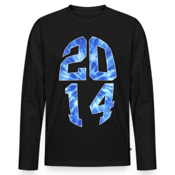 12 YEARS OLD 2014 12TH BIRTHDAY - Men's Premium Organic Long Sleeve Shirt - black - Front - Nico (187cm)