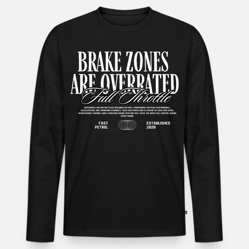 Rennstrecken Tshirt - Männer Premium Bio Langarmshirt - Schwarz