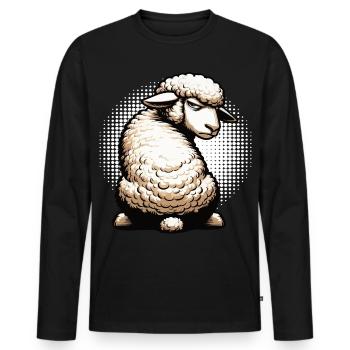 Schaf Schafe Schäfer Schafhalter Schafbock - Männer Premium Bio Langarmshirt - Schwarz - Vorne - Nico (187cm)