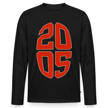 21 YEARS OLD 2005 21ST BIRTHDAY - Men's Premium Organic Long Sleeve Shirt - black - Front - Nico (187cm)