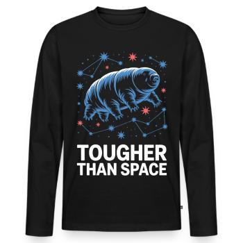 Space Tardigrades Biology and Astronomy - Men's Premium Organic Long Sleeve Shirt - black - Front - Nico (187cm)