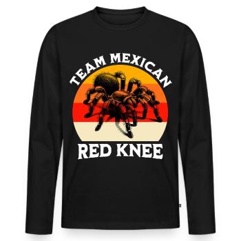Team Redknee Tarantula - Men's Premium Organic Long Sleeve Shirt - black - Front - Nico (187cm)