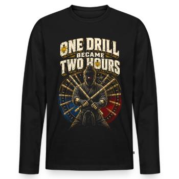 Escrima Arnis Martial Arts - Men's Premium Organic Long Sleeve Shirt - black - Front - Nico (187cm)
