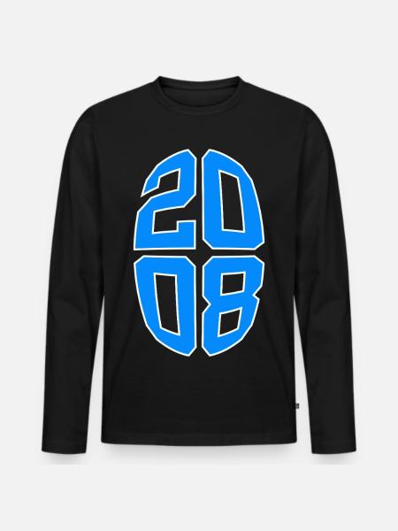 18 ANS 2008 18E ANNIVERSAIRE - T-shirt manches longues Premium bio Homme - noir