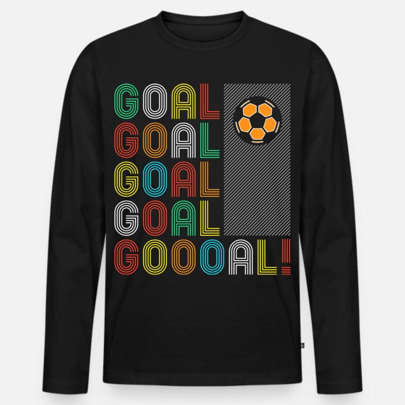 Tor Tor Goooal! - Männer Premium Bio Langarmshirt - Schwarz